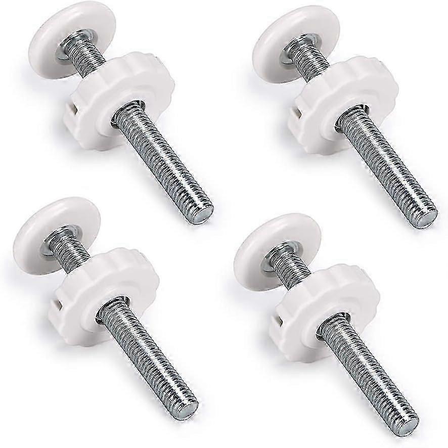 4 pcs m10*80mm threaded pin push rods for stair gate (white) p