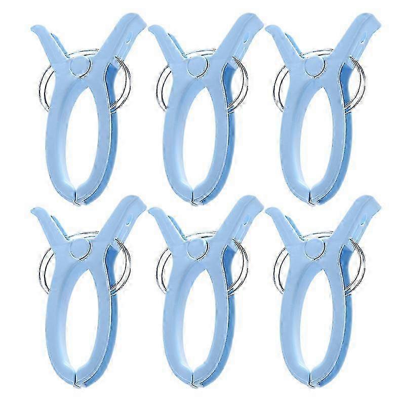 6pcs strong quilt clips made of plastic for hanging clothes securely, suitable for drying large fabrics, random color selection