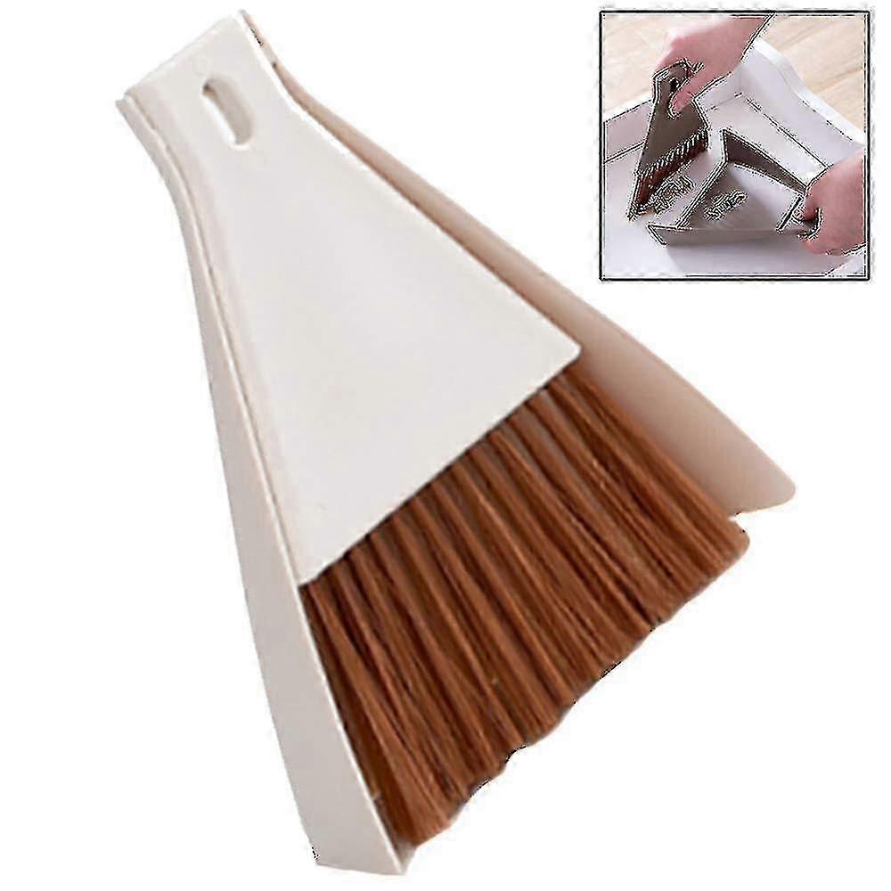 Mini Broom and Dustpan Set, Handheld Whisk with Snap-on Placemat for Keyboard Cleaning, Ideal for Household Use