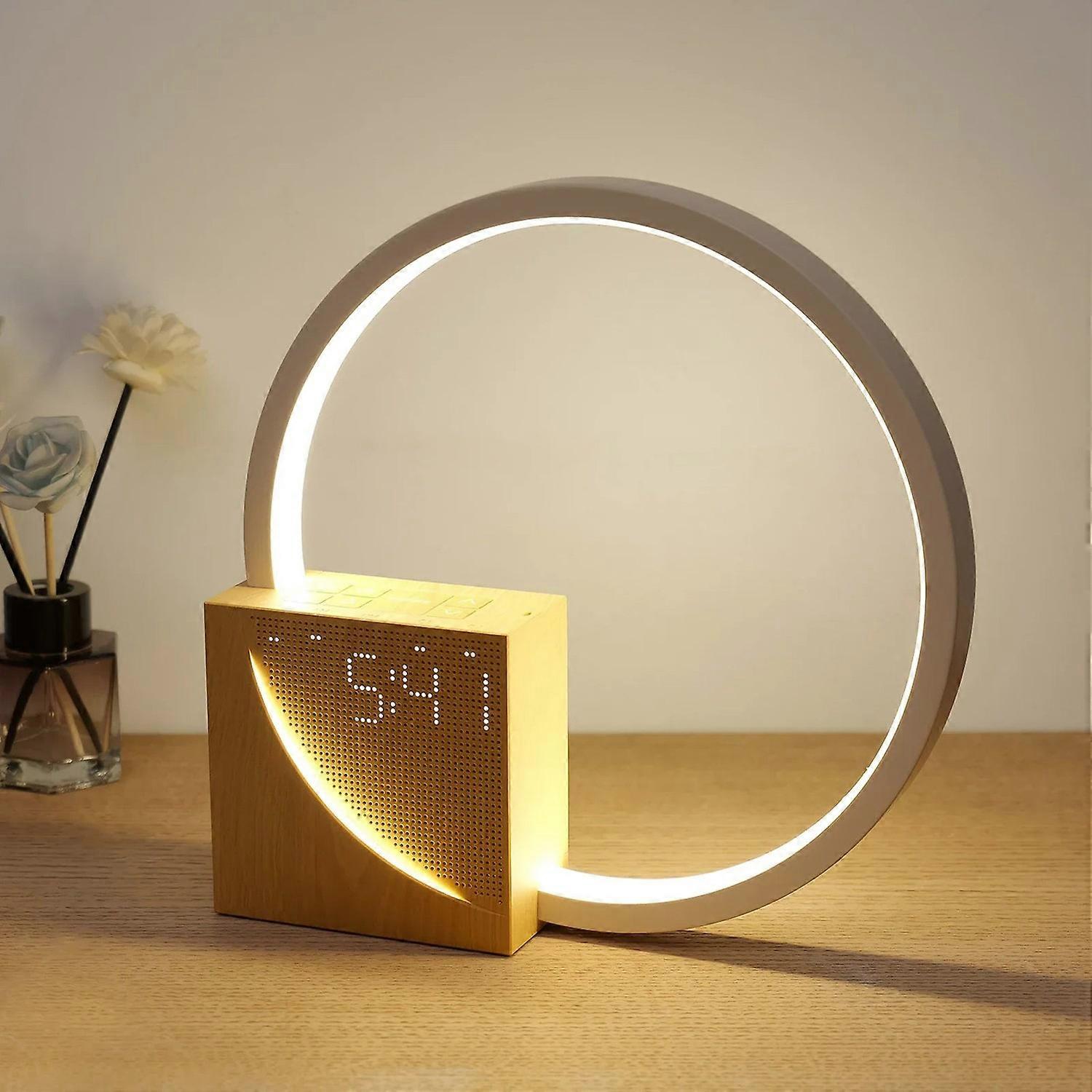 AJ300 Sunrise Alarm Clock White Noise Table Lamp Touch Dimmable Wake-Up Light, EU Plug