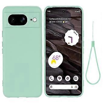 Compatibel Voor Google Pixel 8 Anti-Vingerafdruk Mobiele Telefoon Hoesje Vloeibare Siliconen+Zachte Voering Telefoonhoesje Achterkant