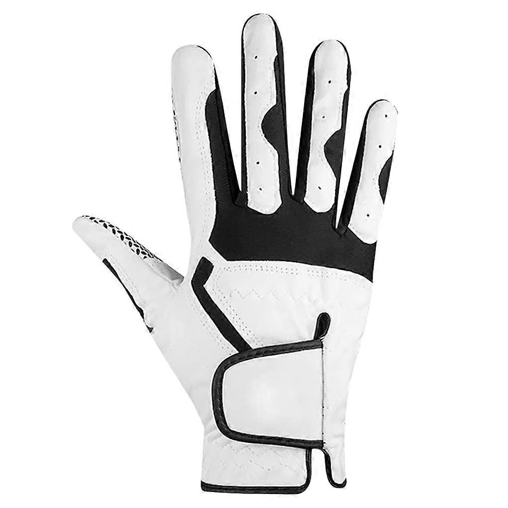 Golf Glove Unisex Left/Right Micro Soft Fibre Breathable NonSlip (White Right)