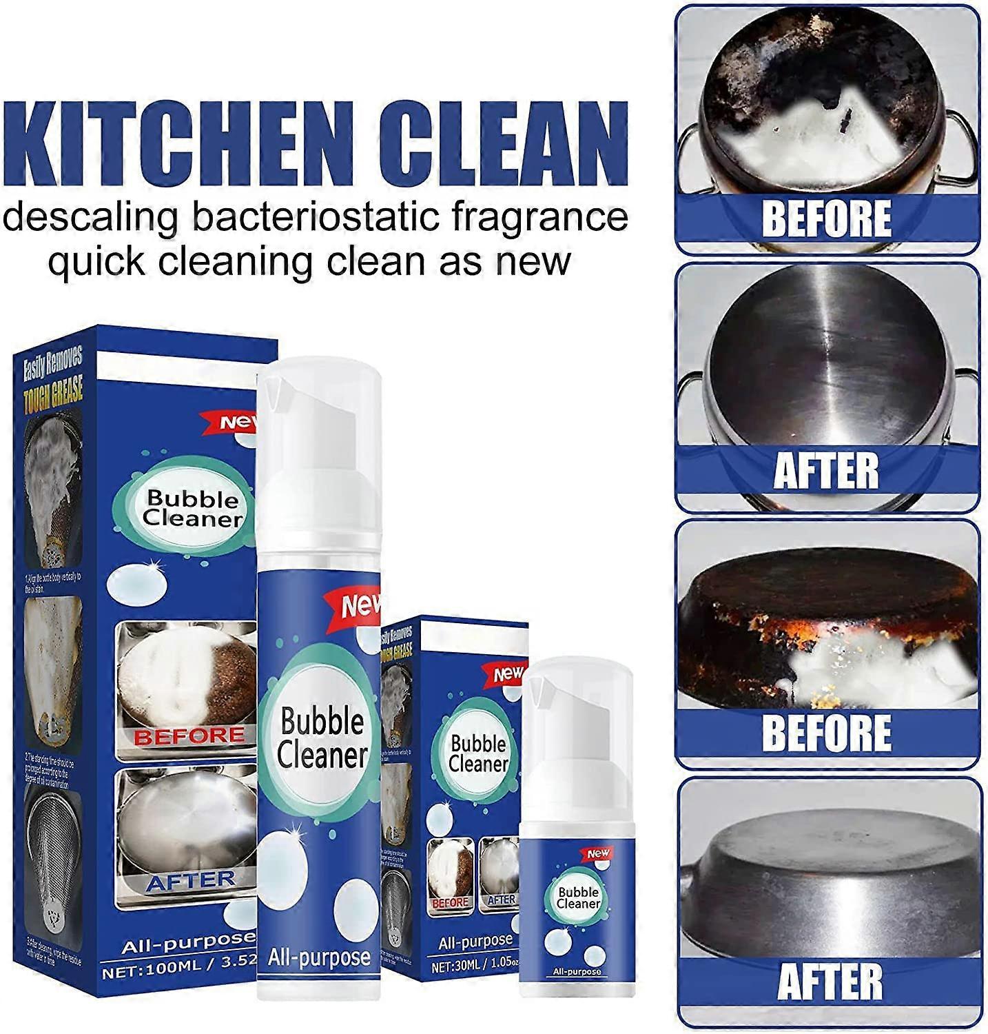 All-Purpose Bubble Cleaner Stubborn Grease & Grime Remover Bubble Cleaner Foam Foaming Heavy Oil Stain Cleaner