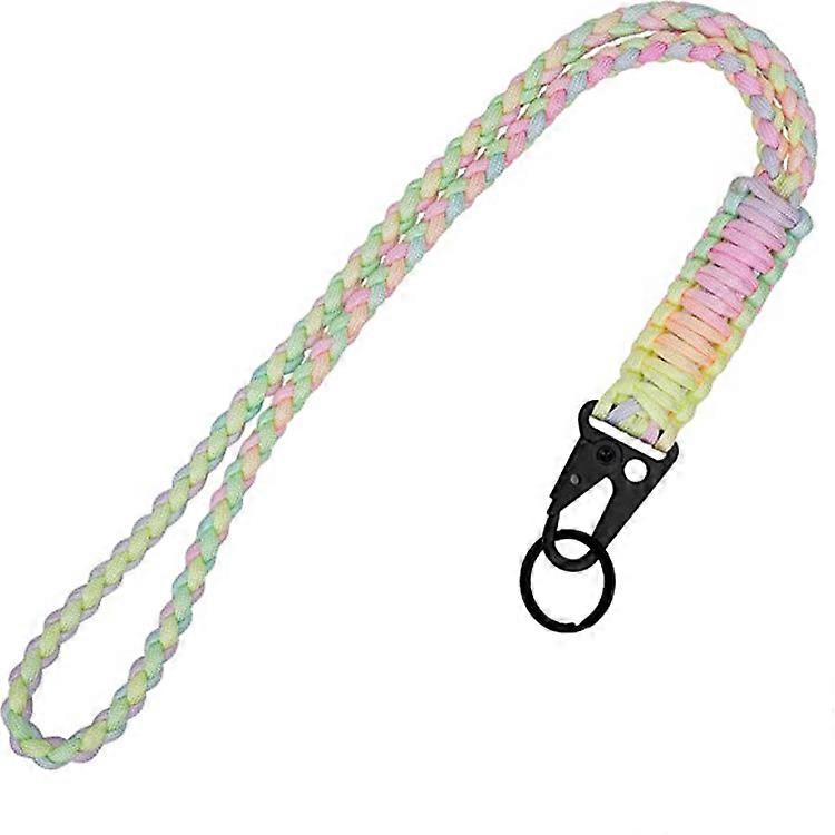 Keychains - Braided keychain - Braided rope - wrist strap - Color - Polyester - 50cm - Suitable for keys, ID cards, mobile phones