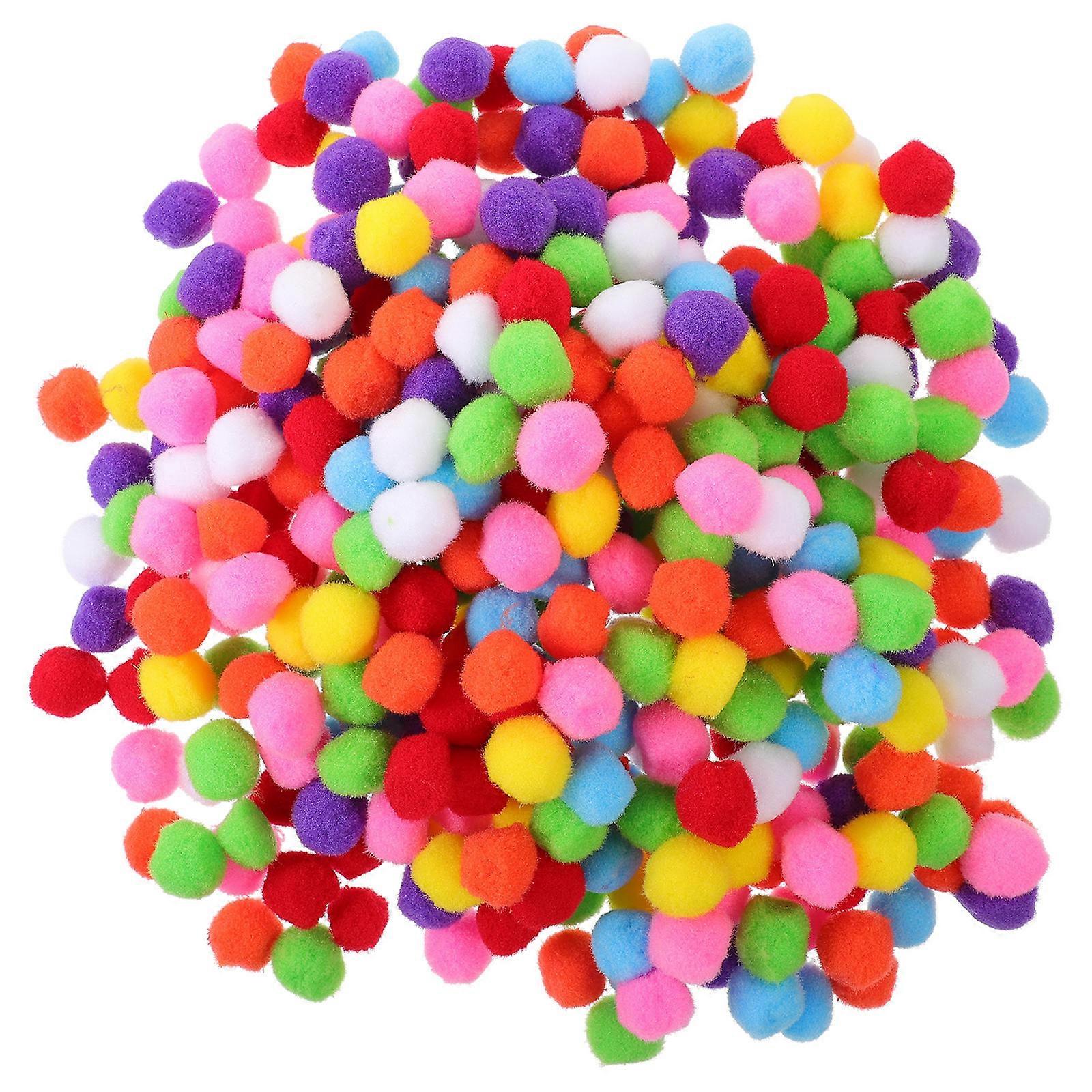 Pom Poms Craft Decoration Assorted Color 2x2x2cm Diy Activities For Children 500Pcs
