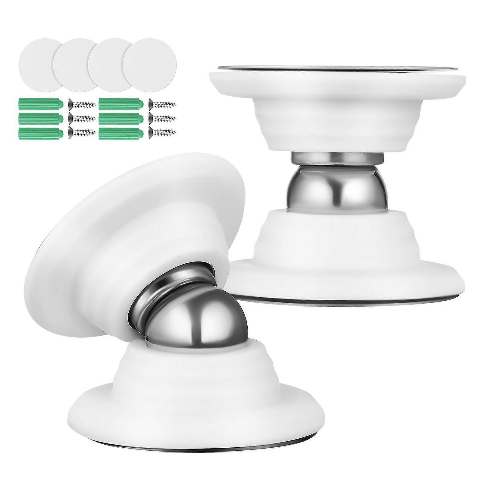 Magnetic Door Stoppers Wall Protection Compact Design Silicone Material RV Owners 2 Sets
