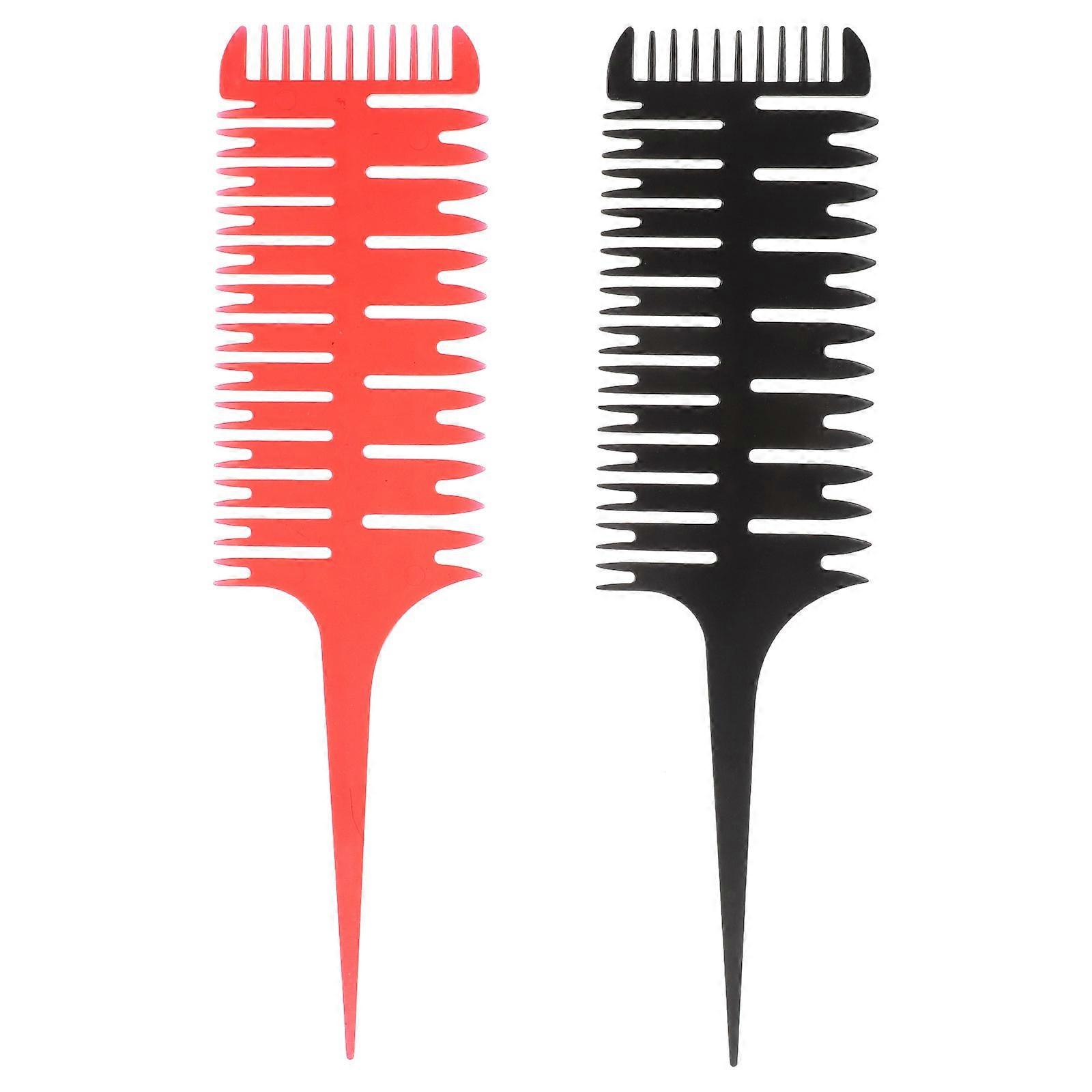 Hair Coloring and Styling Comb Set – Multi Functional Fishbone Detangler Tool for Salon and Home Use