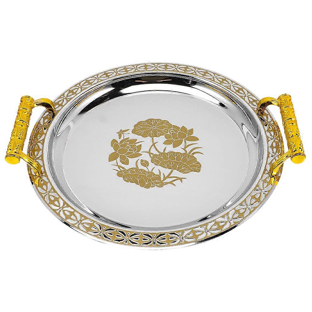 صينية تقديم مستديرة على الطراز الأوروبي صينية زخرفية أدوات المطبخ تقدم 1 قطعة