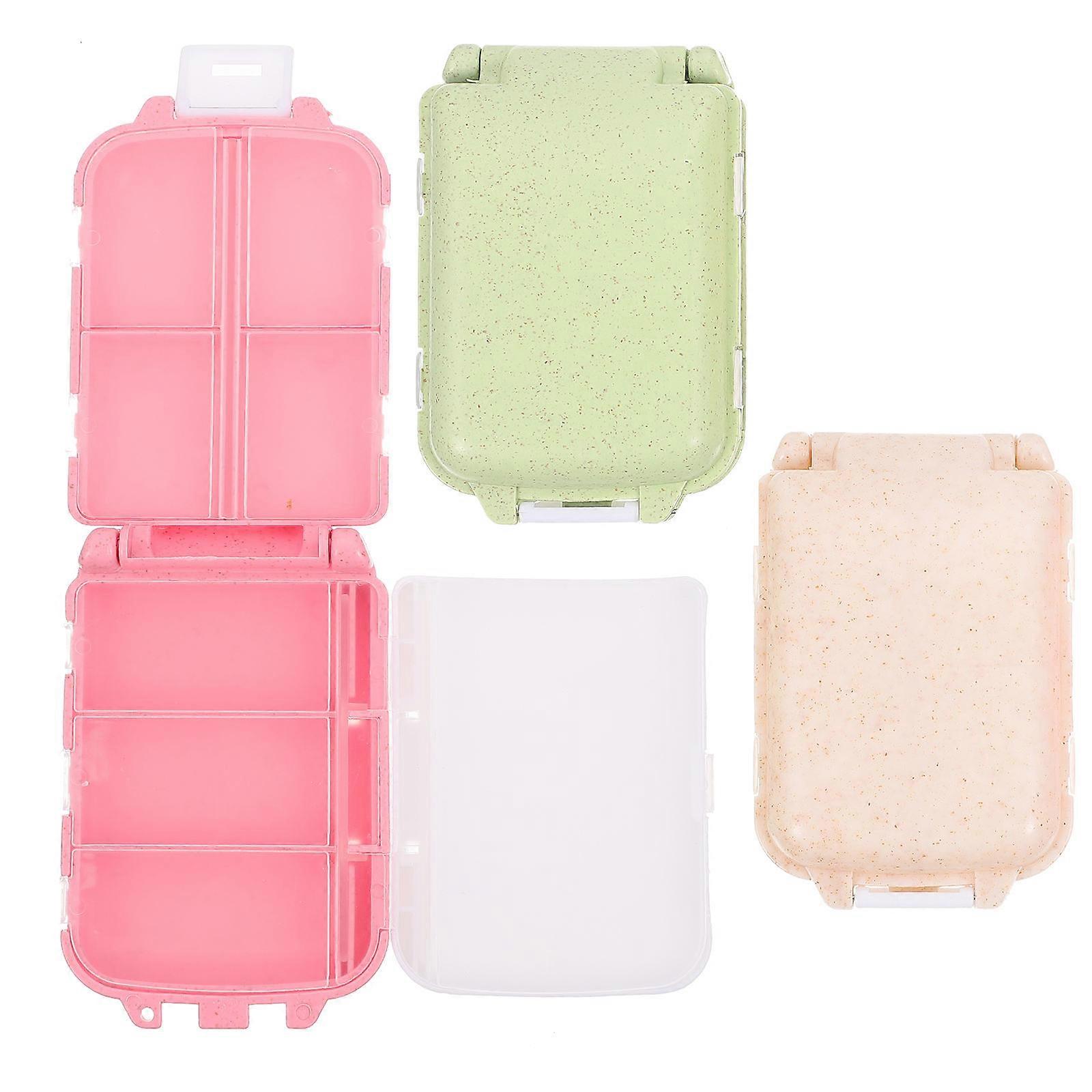 Travel Pill Case Small Pill Organizer Portable Three Layer Storage 3Pcs