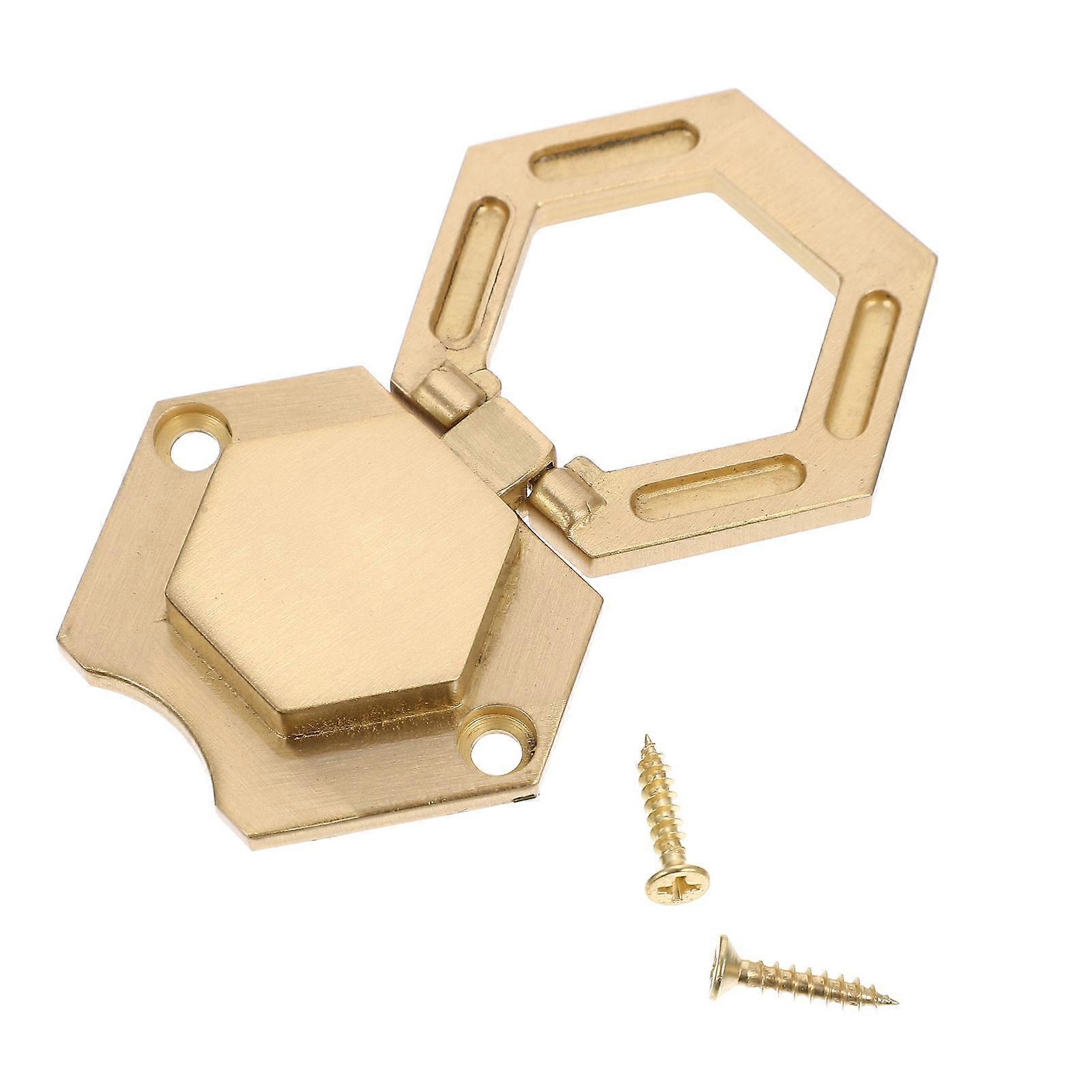 Hexagonal Folding Cabinet Knob, Copper Foldable Drawer Handle for Bedroom Dresser & Wardrobe – Corrosion Resistant Finish