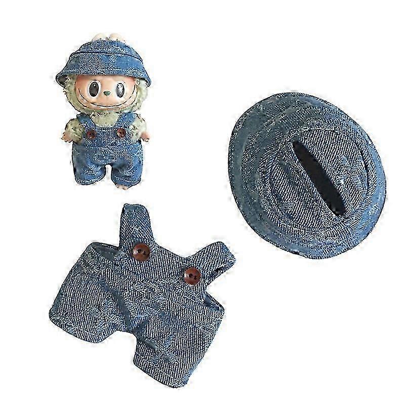 2 قطعة ملابس لإكسسوارات دمى Labubu مجموعة ملابس Kawaii أنيقة مناسبة لمجموعة ملابس دمية دمية لابو 15 سم 17 سنتيمتر - Labubu-KAKA
