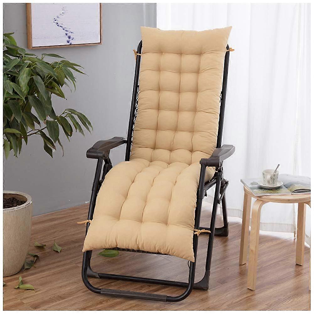 Sun Lounger Cushion Thickened for Garden Loungers 48x170cm Yellow Ref: 9872