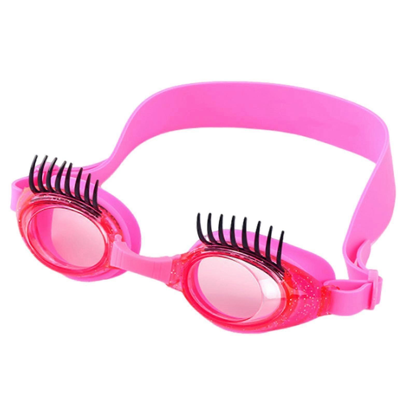 Swimming Goggles for No Leak Swimming Goggles with Eyelashes for Comfort AntiFog Glasses with Case for Pool Beach