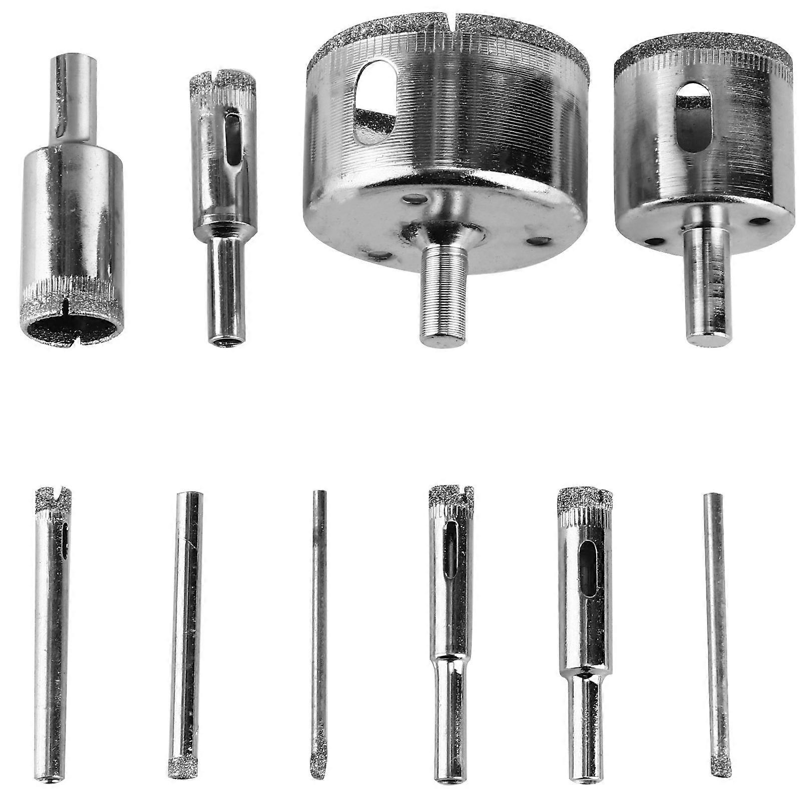 Grinding Drill Bit Set Mini Drill Bits Smooth Cutting Diy Enthusiasts Silver 5X5CM 10Pcs