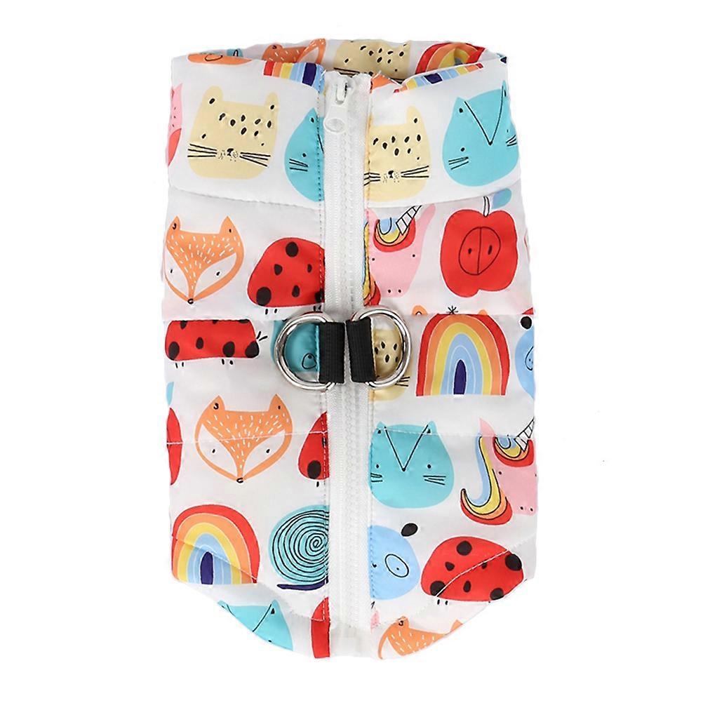 Cute Dog Clothes For Female Dogs Stylish Design Pet Vest Polyester Material Round Neck Shape Warmth Walking 1Pack