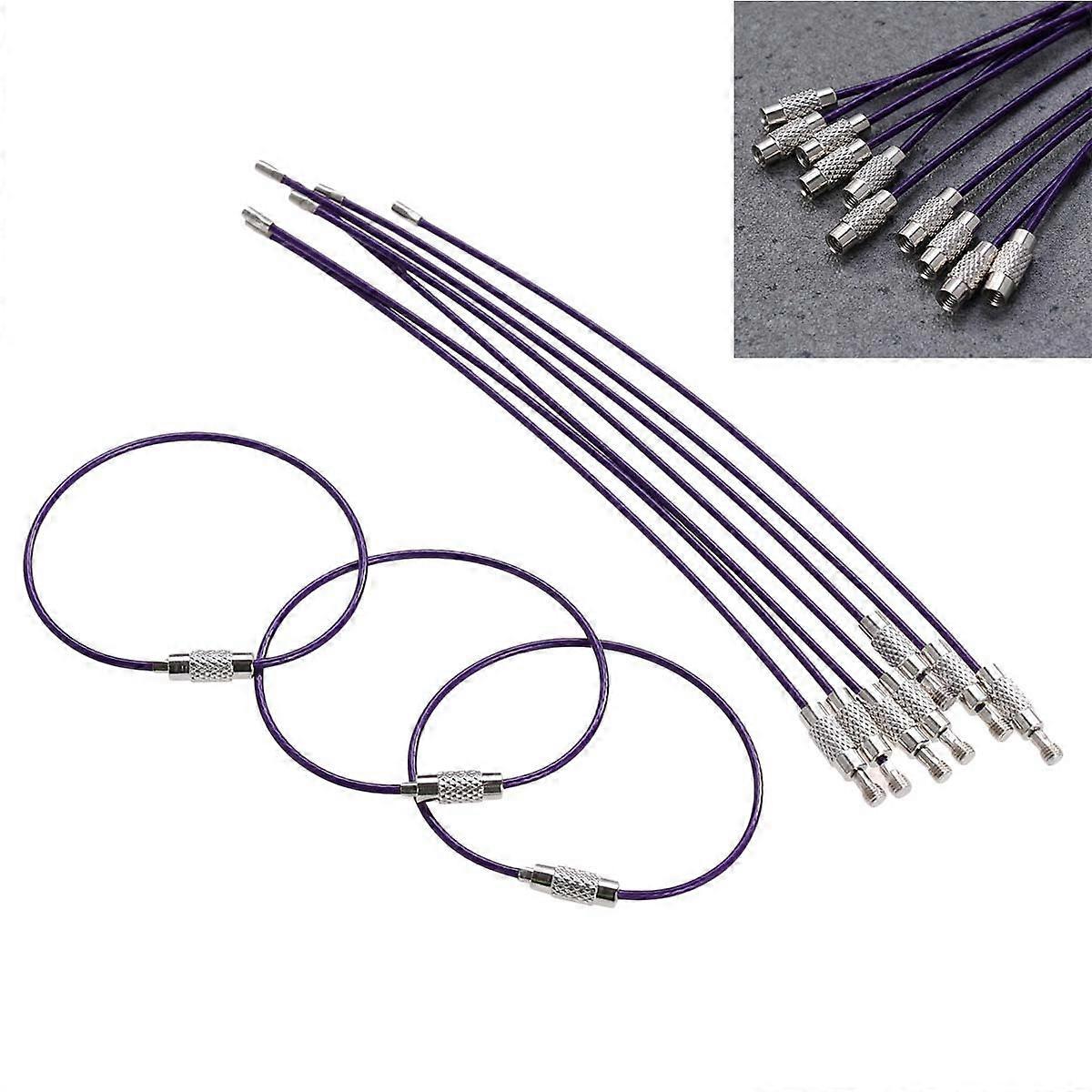 Keychain Rings Small Key Rings Stainless Steel Keychains Round Hanging Loops General Users 10Set