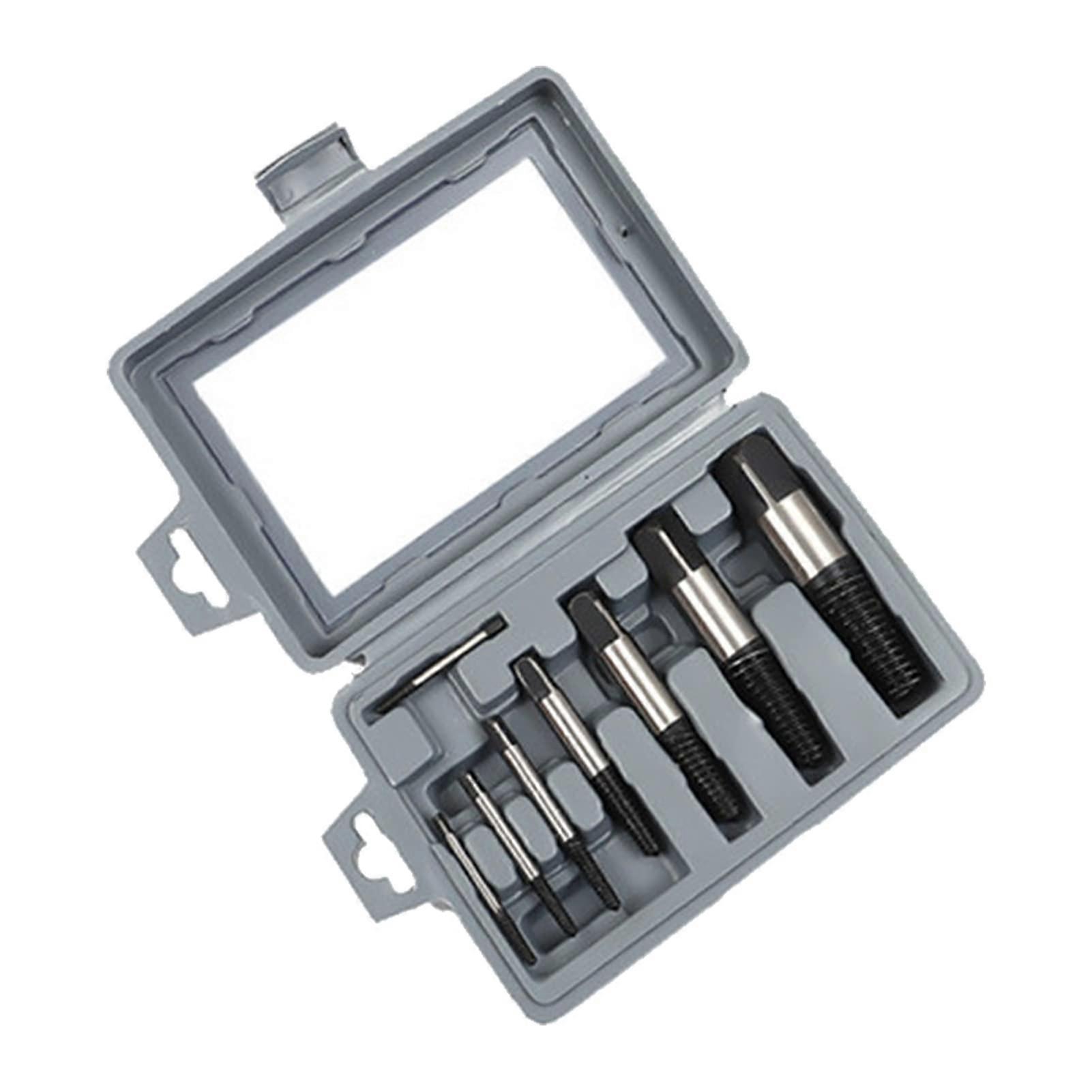 8 PCs damaged screw extraction set, broken bolt extractor with storage case for automotive mechanics, plumber
