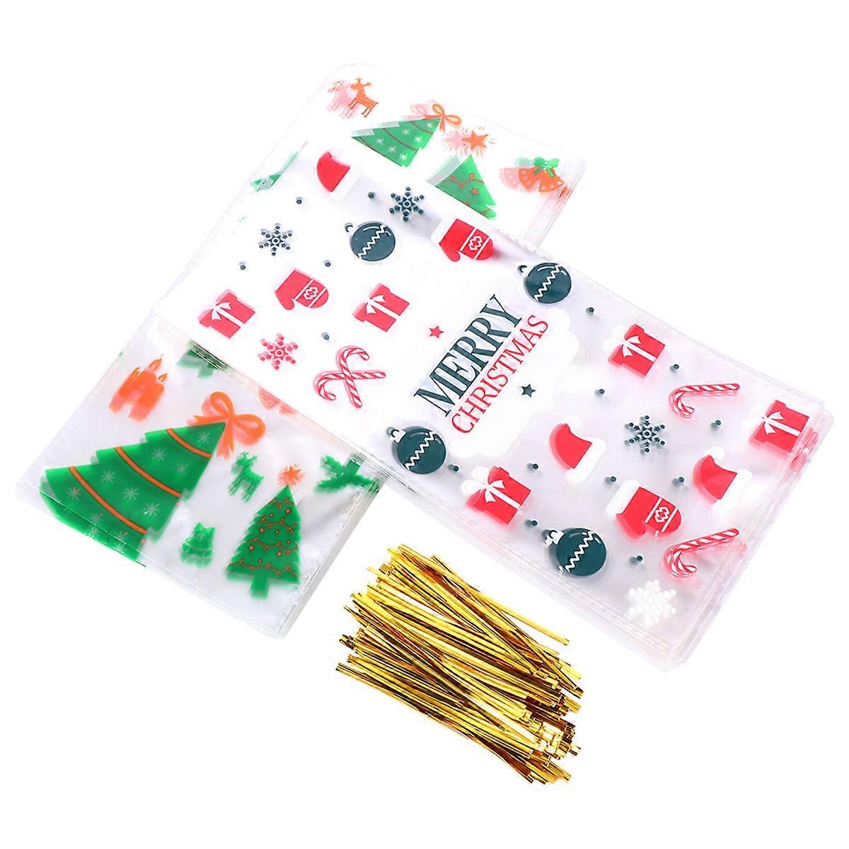 Cookie Plastic Bags Festive Design present Packing Bag For Event Organizers With Assorted Color 27.5X13cm 100Pcs