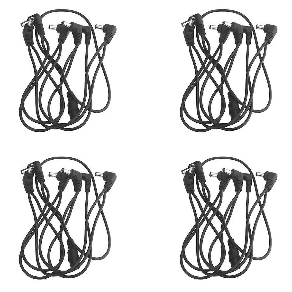  6 Ways Electrode Daisy Chain Harness Cable Copper Wire black