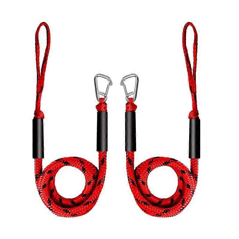 Bungee Dock Lines för båtar, 2-pack (röd)