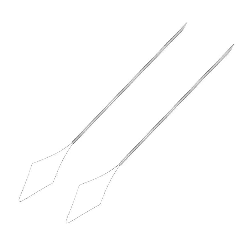 Multi-Use Dreadlock Needle Hair Weaving Crochet For Travel Use 2Pcs Silver