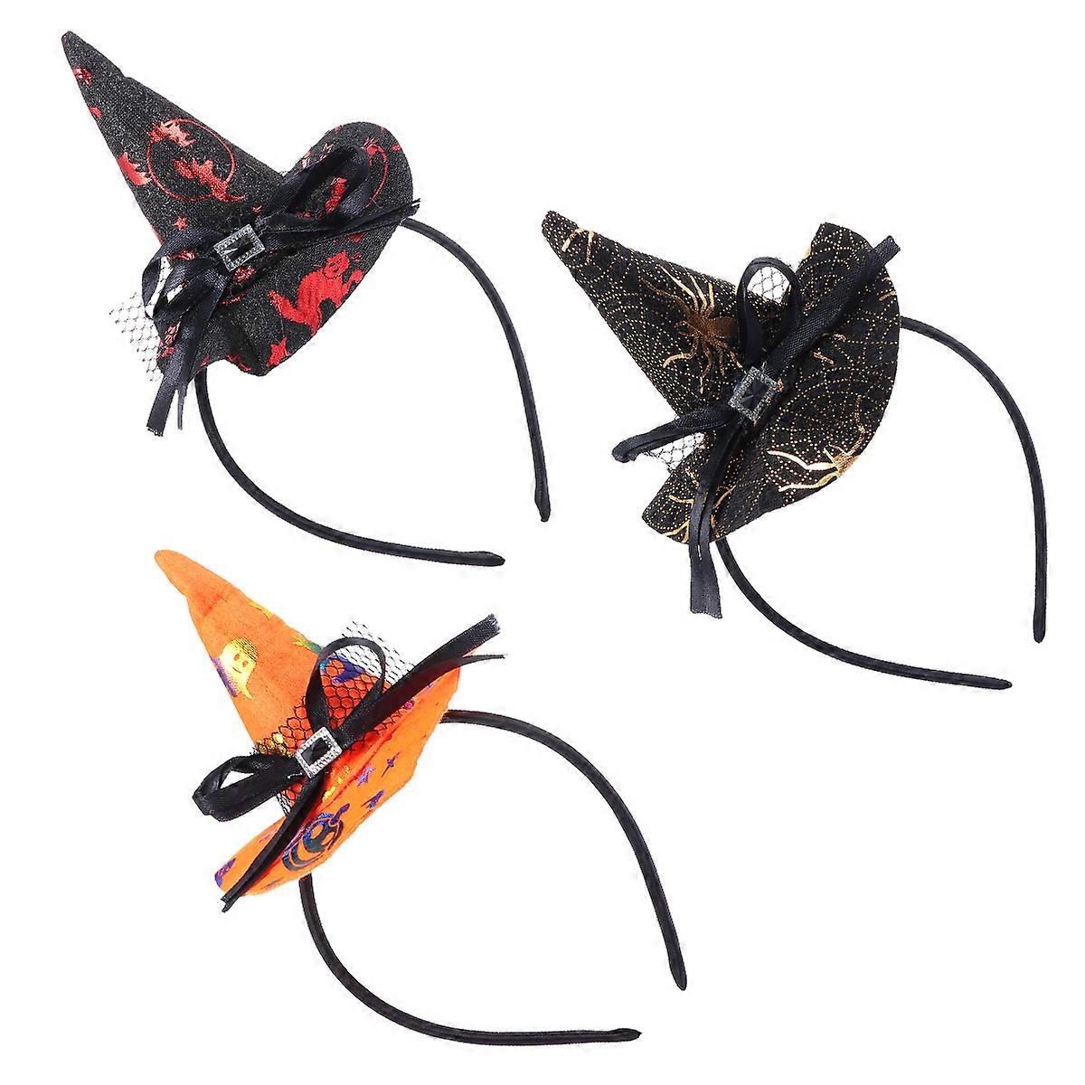 Fancy Design Headbands for Women Halloween Atmosphere Creation 22x12cm 3Pack