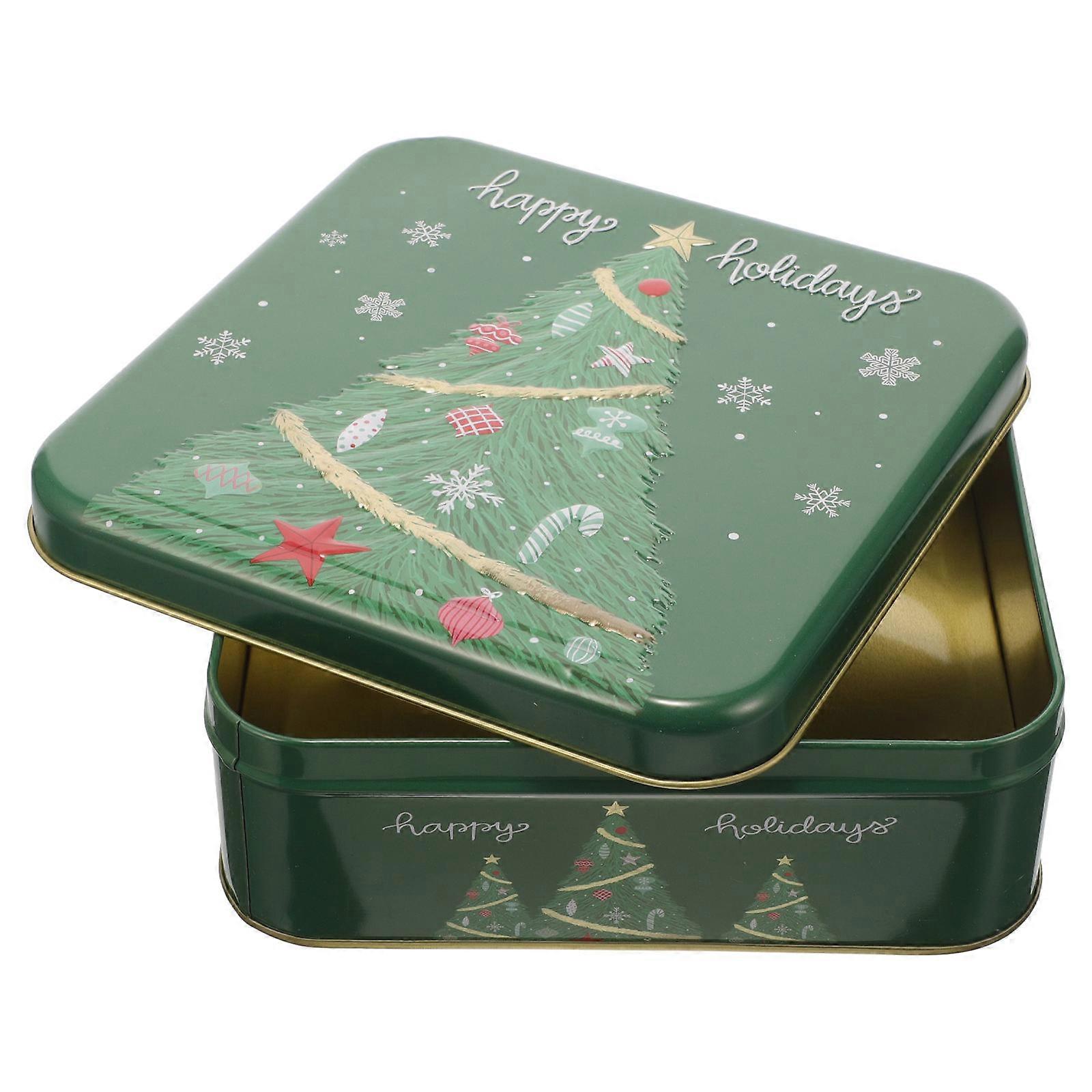 Small Cookie Boxes Christmas Cookie Tin Elegant Design For Colleague Presents 1Pack