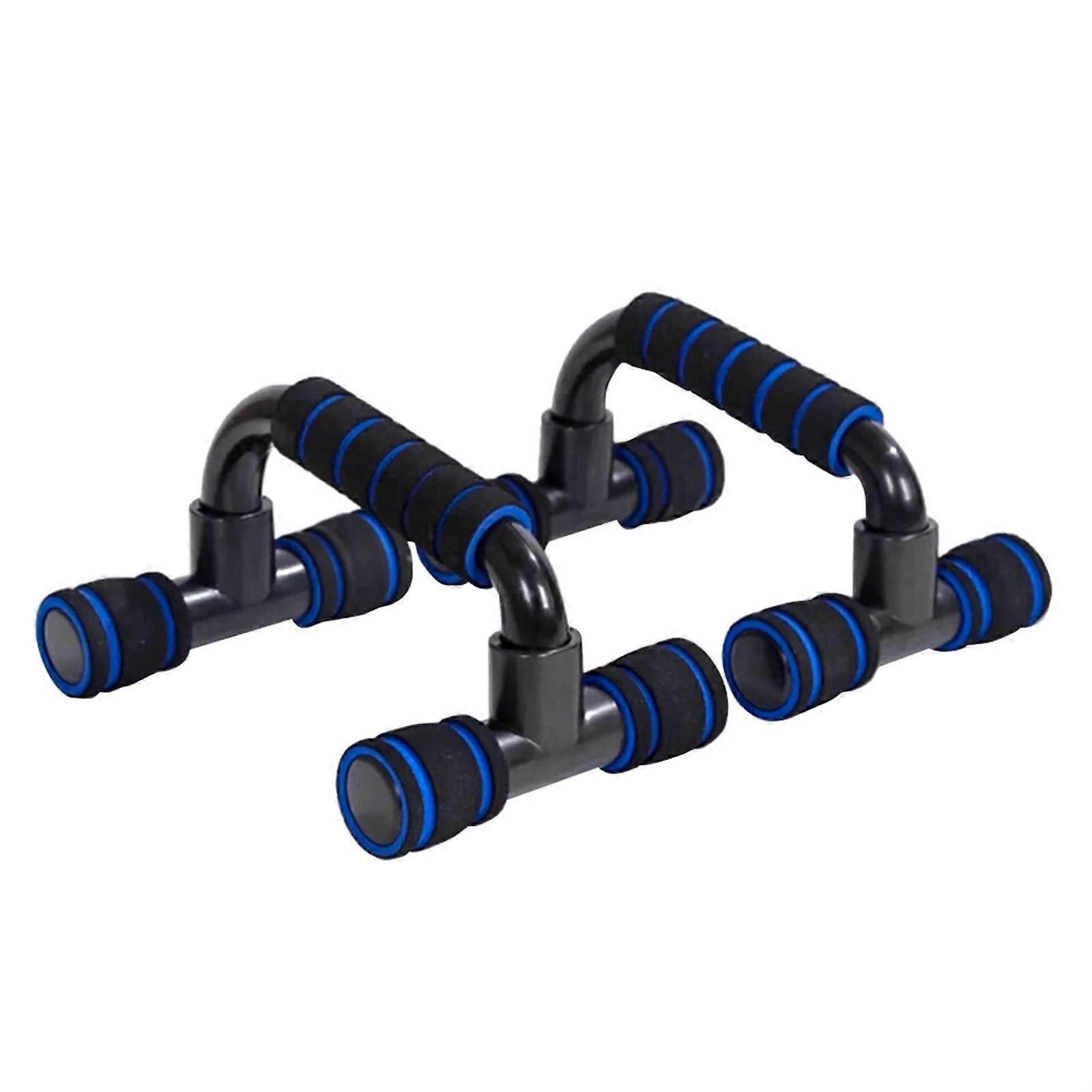 Push Up Board PushUp Stands Muscle Training Sponge Foam Hshaped Push Up Bracket Exercise Home Gym Fitness Bodybuilding Equipment (Blue)