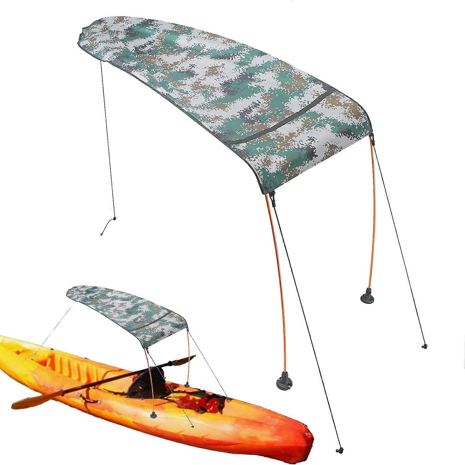 Kayak Umbrella Inflatable Kayak Canopy Boat Umbrella and Kayak Canopy Assembly Kit for Fishing Outdoor Kayak Dinghy camouflage digital