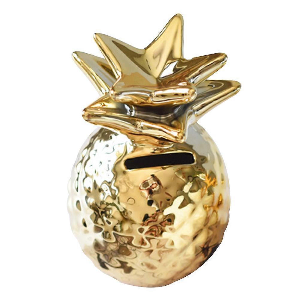 Cute Saving Bank Pineapple Shape Desktop Ornament Creative Design For Children 13.9X8.5X8.5CM