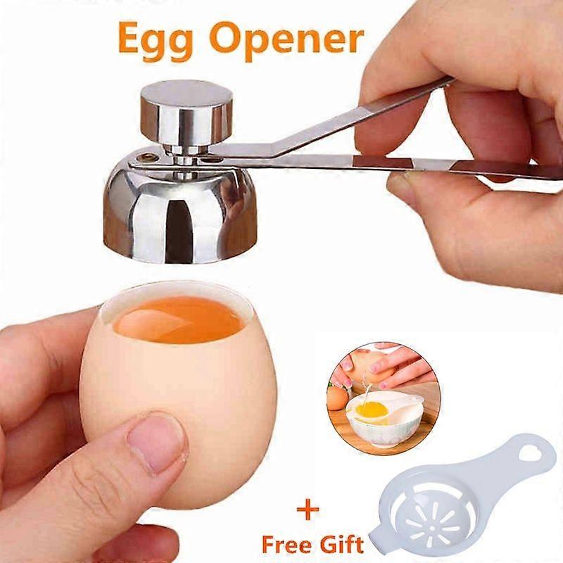 Stainless Steel Boiled Egg Topper Shell Cutter Knocker Raw Egg Cracker Separator Egg Opener Kitchen Gadgets