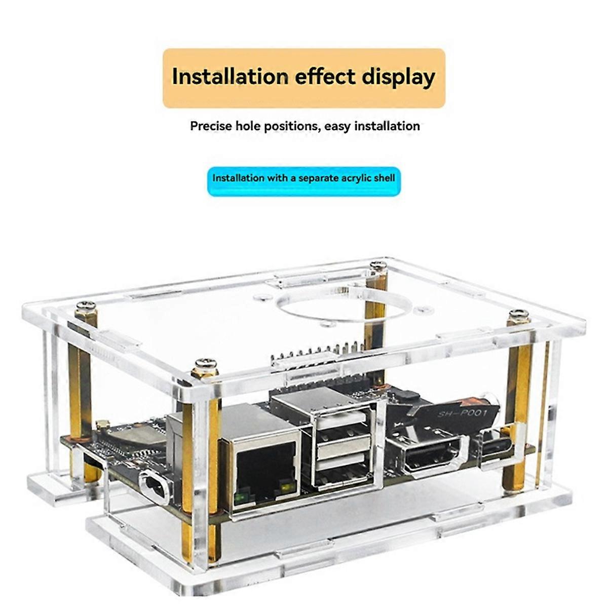 For K2B Acrylic Case Transparent Protective Shell for K2B H618 Development Board