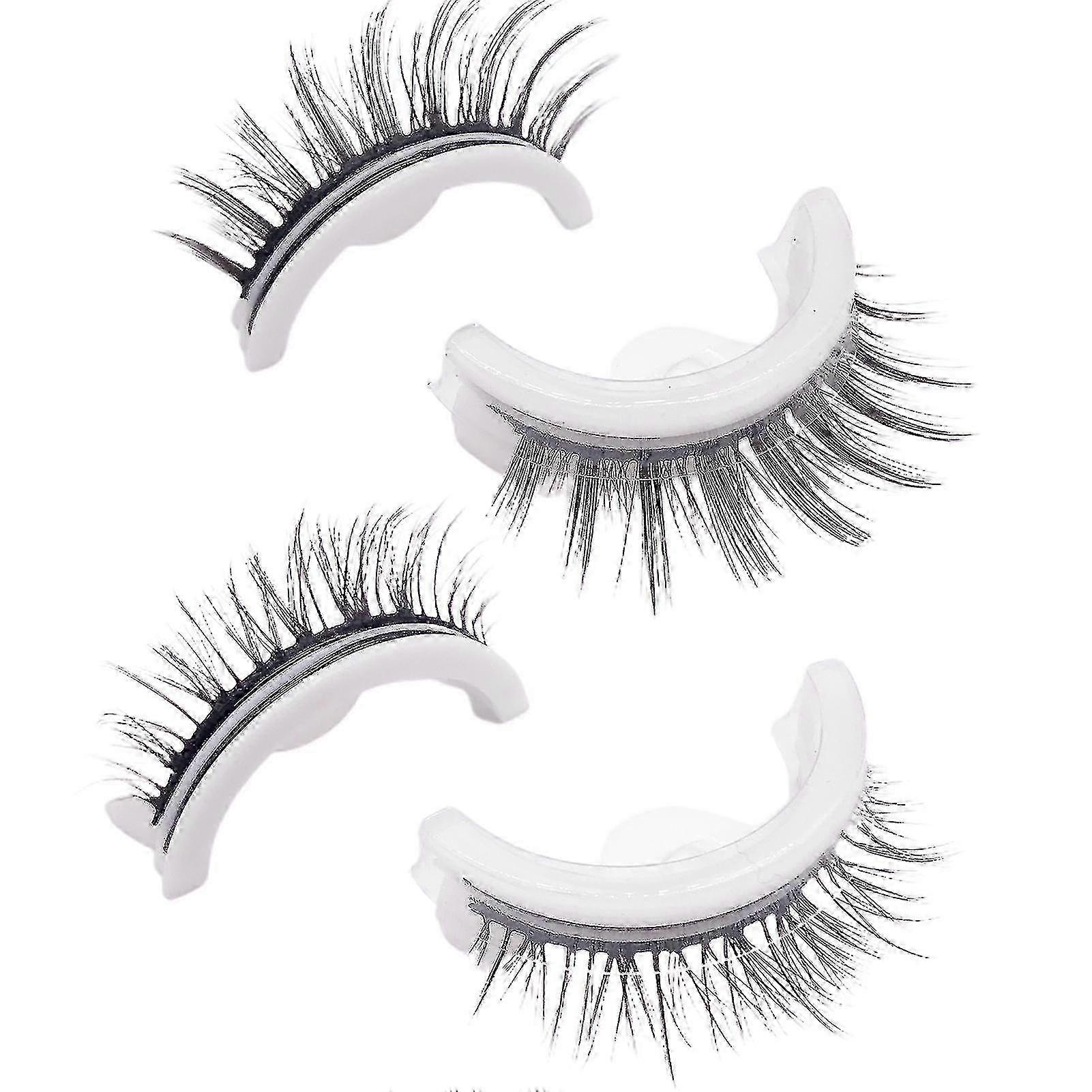 Reusable Self-adhesive Eyelashes with a Natural Appearance, Washable, Glue-free, Waterproof, Suitable for Different Makeup Styles