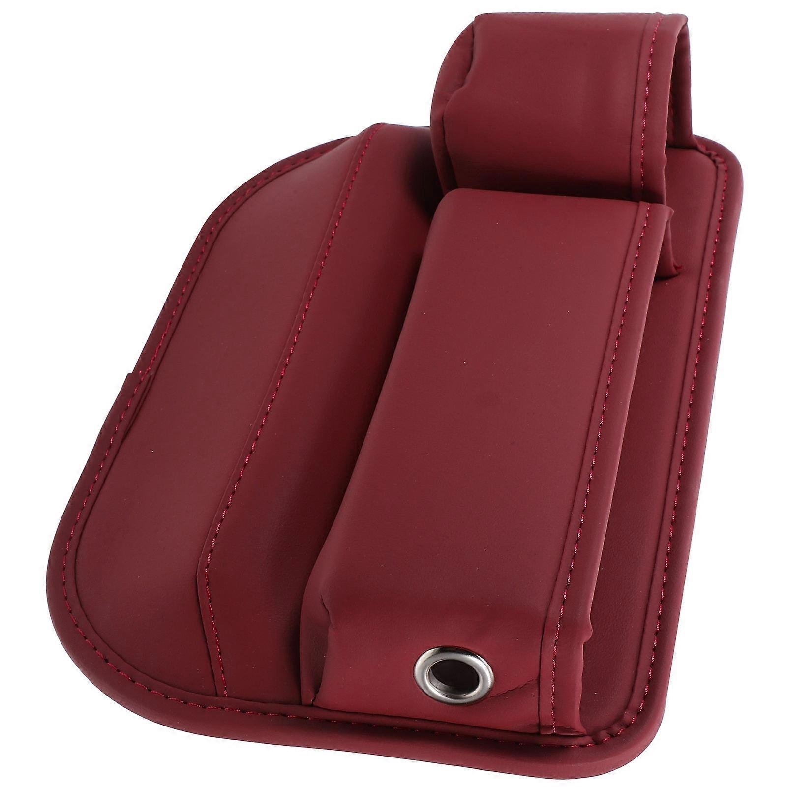 Car Seat Organizer Front Seat Storage Car Interior Accessory PU Material Dark Red 30.00X20.00X6.00CM 1Pack