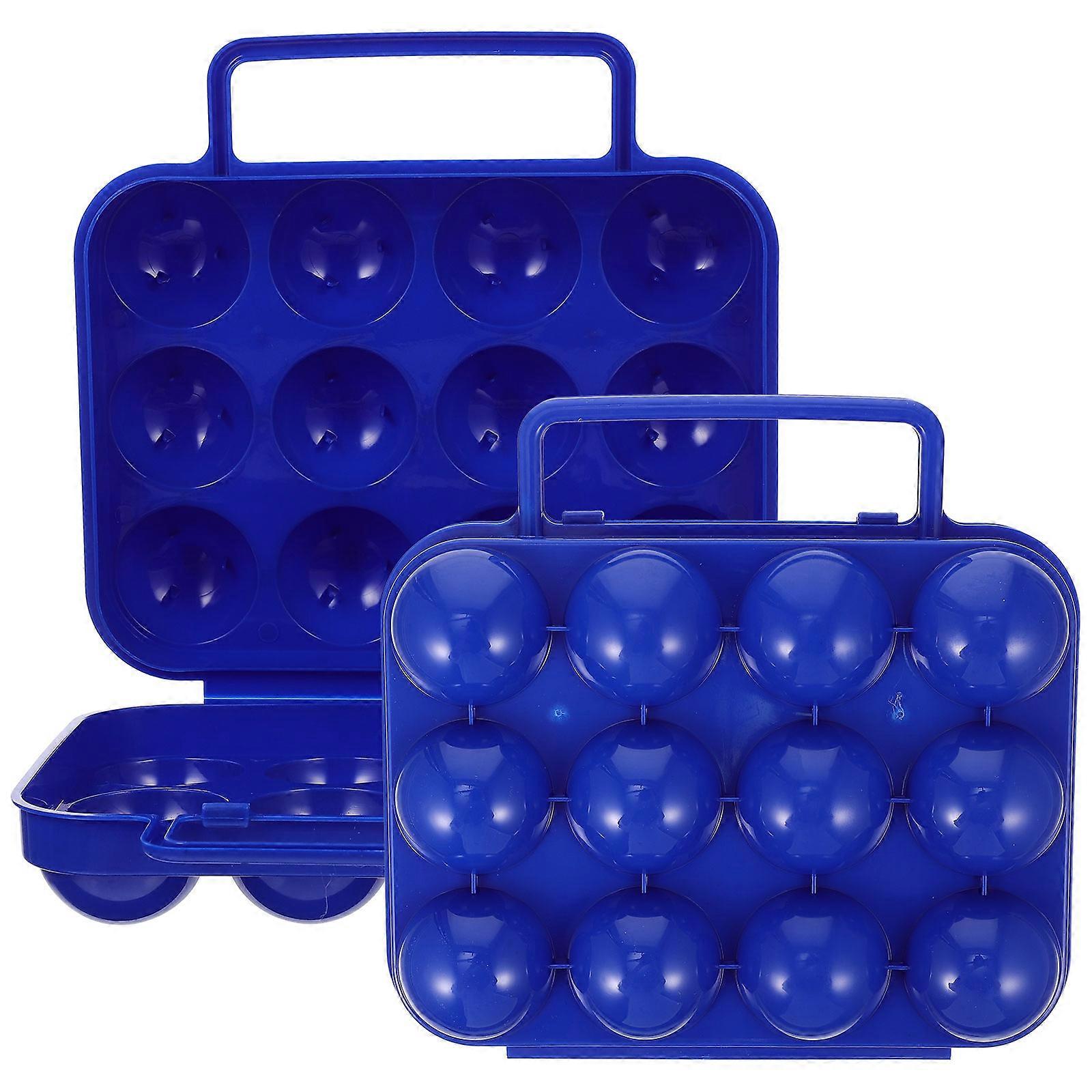 Plastic Egg Case Egg Storage Cases Shockproof Eggs Carrier For RV Travel 19.50X19.50X6.80CM 2Pack