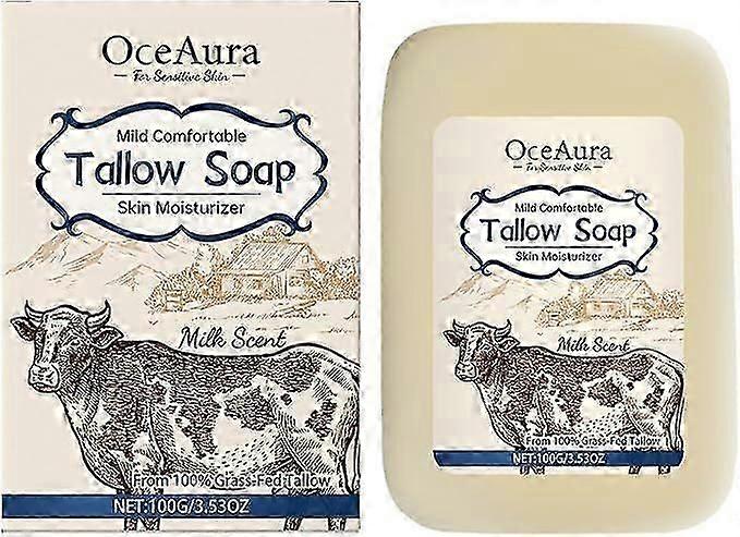 Tallow Soap, Natural Soap Bar for Face&Body, Deep Clean Beef Tallow Soap, for Nourishing&Moisturizing&Smoothing, Bar Soap for All skin