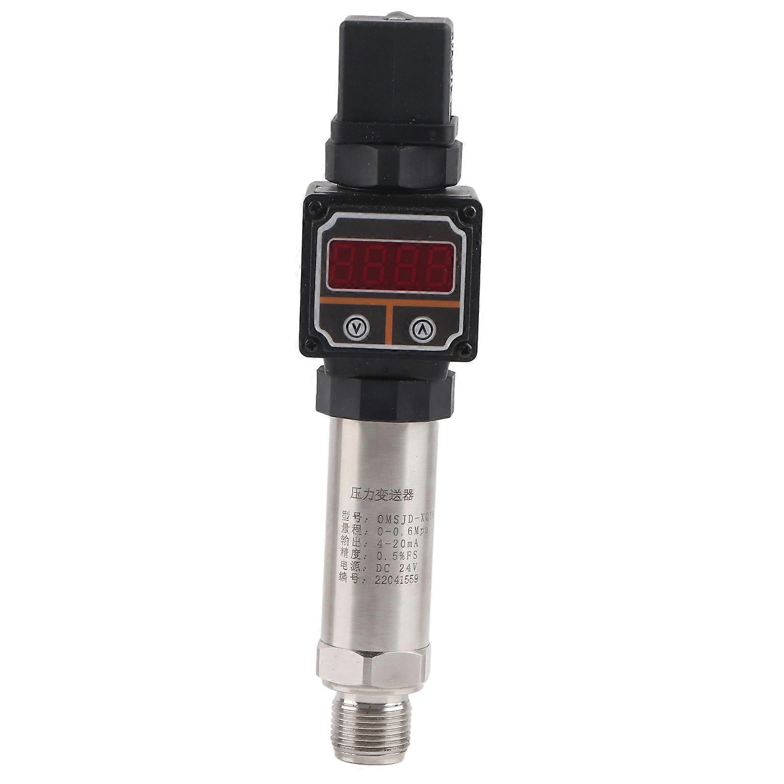 Digital Display Pressure Transmitter Stainless Steel PVC Engineering Plastic 0-0.6Mpa
