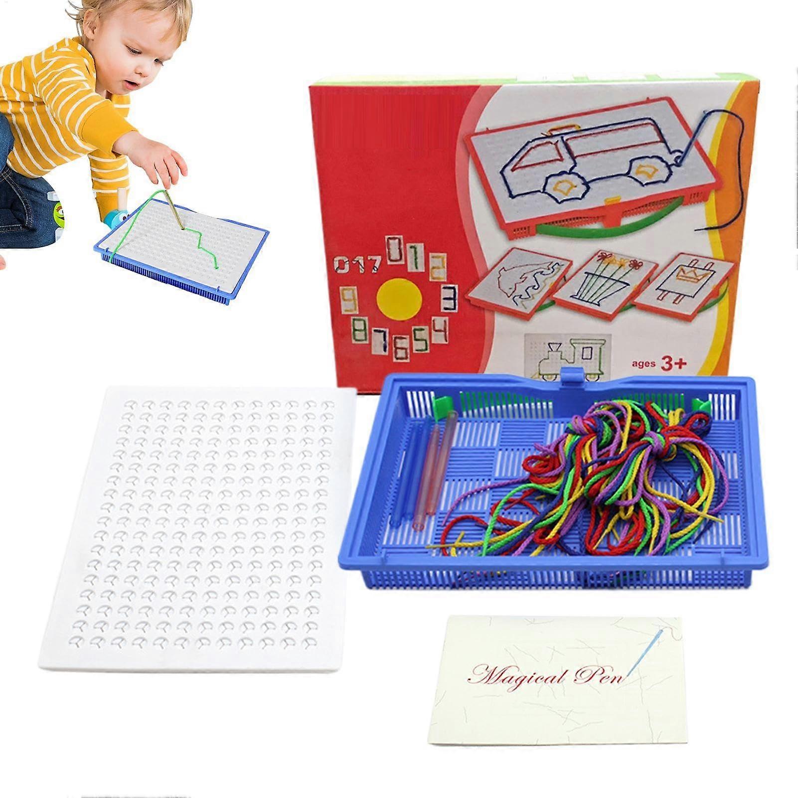 Braided String Art Kit, Loom Set with Colorful Ropes for Kids Birthday, Christmas