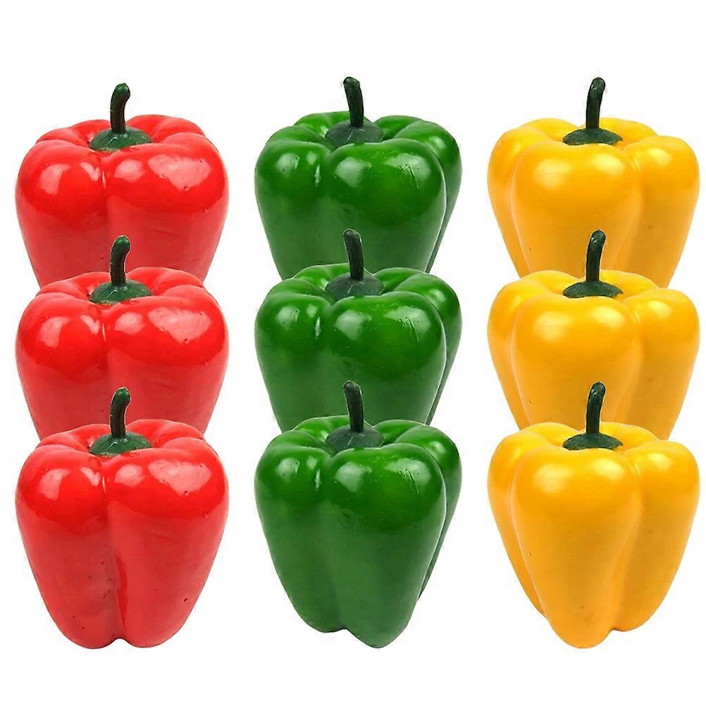 Chili Pepper Party Faux Pepper Shape Showcase Display Polylong 9Pcs