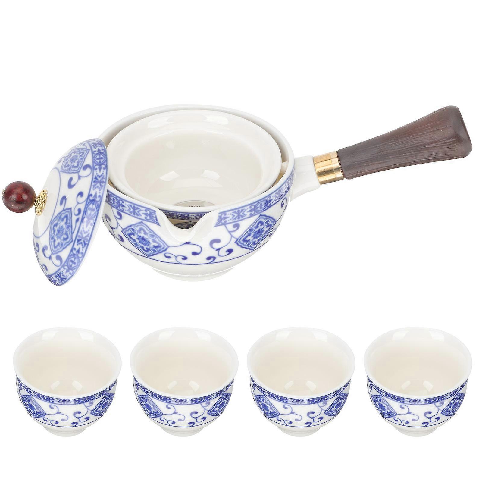 Tea Set With Teapot Ceramic Material 360-Degree Design Home Supplies 1Set