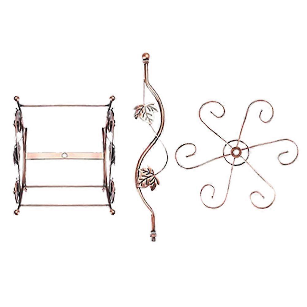 Display Holder Rack Goblet Holder Golden Retro Style 23.5 x 18 x 41.5 Cm 1Pcs