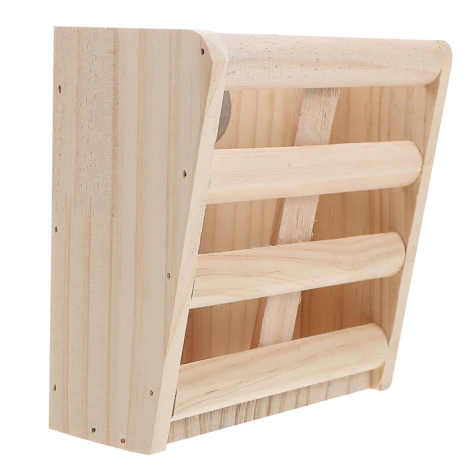 Wood Hay Holder for Rabbits Slow Eating Convenient to Add Hay Indoor Pet Feeding 1Pack