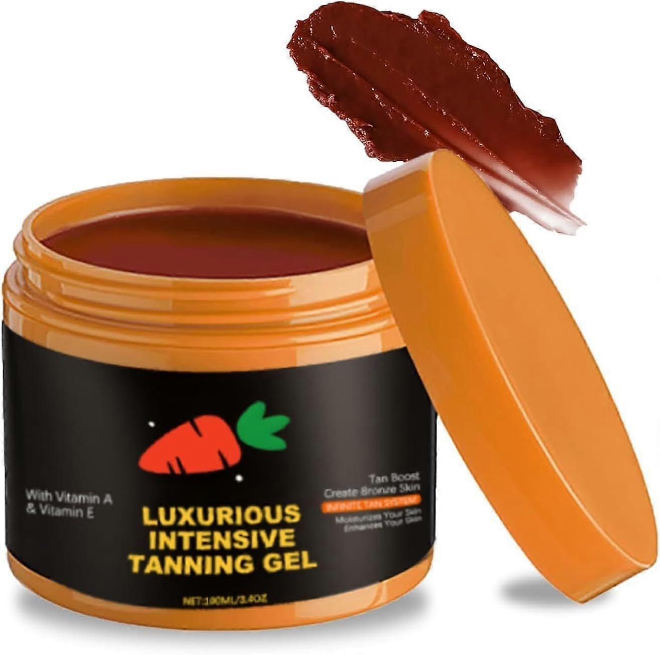 Gel de bronzage intensif à la carotte, activateurs et accélérateurs de bronzage - Activateur de bronzage à l’huile de carotte - Obtenez un bronzage naturel, une poudre bronzante rapide à l’huile de noix de coco 