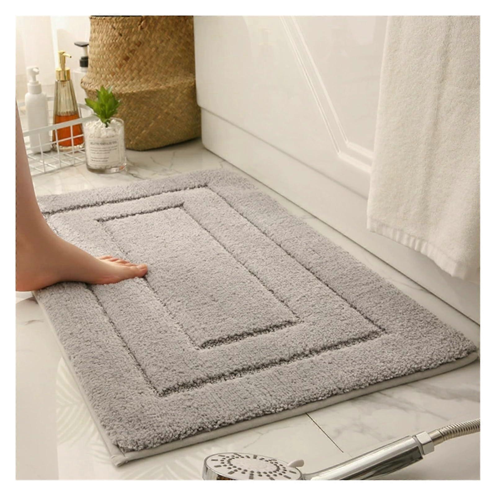 Rutschfester Badezimmerteppich (Grau, 60 * 90cm)