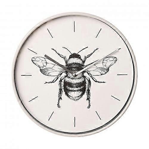 Hestia Bee Wall Clock Grey Case 30cm