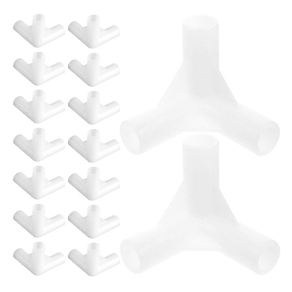 25pcs Three Way Tent Connectors Durable Plastic Canopy Fittings for Outdoor Tents Lightweight Replacement Parts Easy Assembly Compatibility