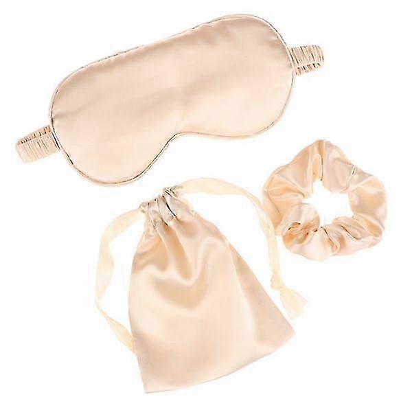 3pcs/ Set Portable Simulated Silk Eye Mask Hair Tie