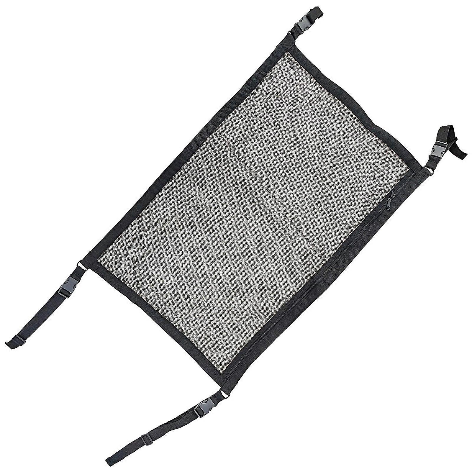 Vehicle Roof Mounted Organizer Net Polyester Mesh With Quick Release Buckles Weather Resistant For Camping Gear Storage Multicolor