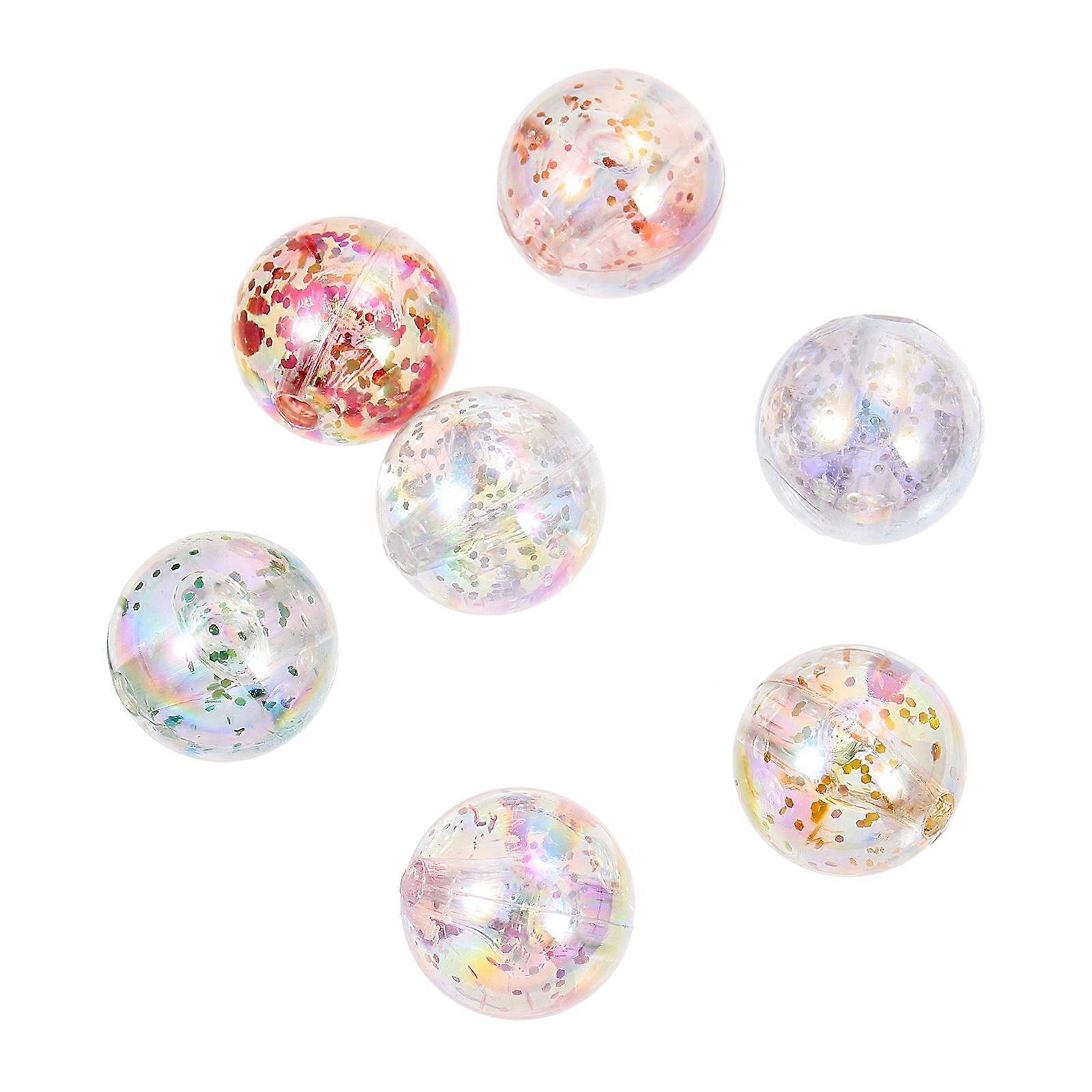 Acrylic Round Loose Beads for DIY Jewelry Making and Decoration Multi Color 200Pcs