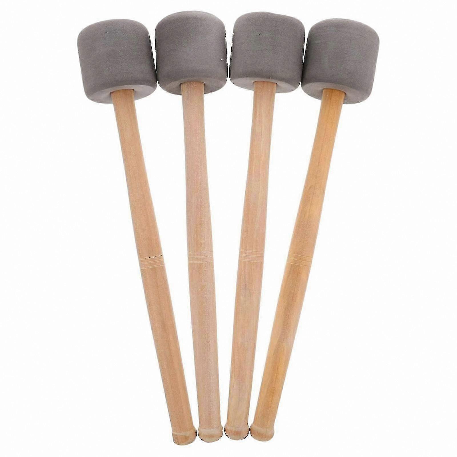 Foam Head Drum Mallets Set of 4 for Percussion and Marching Band Use